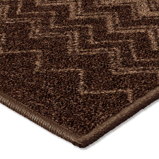 Orian Rugs Da Vinci Waving Chevron Taupe Area Rug Corner Shot