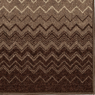 Orian Rugs Da Vinci Waving Chevron Taupe Area Rug Close Up