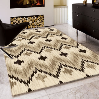 Orian Rugs Da Vinci Cottage Beige Area Rug Room Scene Feature