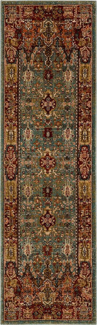 Karastan Spice Market Dalgliesh Aquamarine Area Rug Runner 