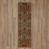 Karastan Spice Market Dalgliesh Aquamarine Area Rug Runner on Wood