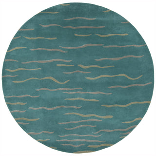 Chandra Daisa DAI-15 Aqua/Cream/Grey Area Rug Round