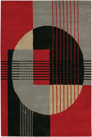 Chandra Daisa DAI-25 Red/Black/Grey Area Rug main image