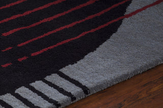 Chandra Daisa DAI-25 Red/Black/Grey Area Rug Detail