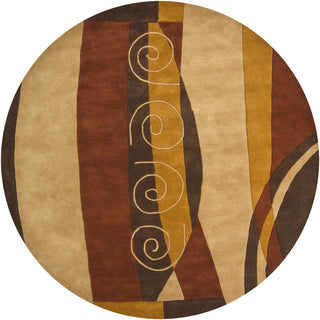 Chandra Daisa DAI-27 Brown/Tan Area Rug Round