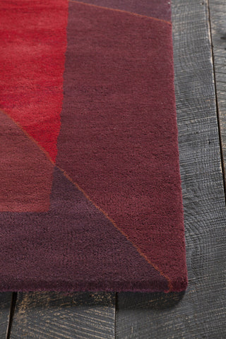 Chandra Daisa DAI-9 Red/Burgundy Area Rug Corner Shot
