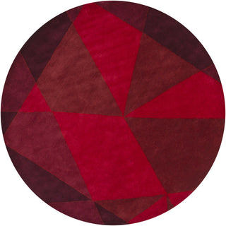 Chandra Daisa DAI-9 Red/Burgundy Area Rug Round