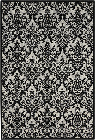 Nourison Damask DAS02 Black/White Area Rug main image