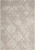 Nourison Damask DAS03 Ivory/Grey Area Rug main image
