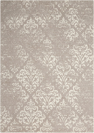 Nourison Damask DAS03 Ivory/Grey Area Rug main image