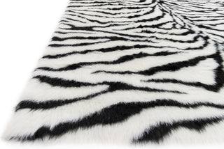 Loloi Danso Shag DA-01 Zebra Area Rug Corner Shot