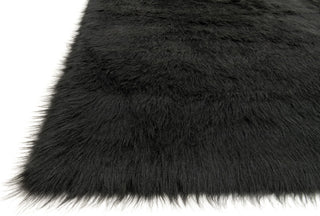 Loloi Danso Shag DA-04 Black Area Rug Corner Shot