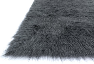 Loloi Danso Shag DA-09 Graphite Area Rug Corner Shot