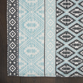 Nourison Darien DAR05 Aqua Area Rug