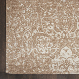 Nourison Damask DAS06 Beige/Ivory Area Rug Corner