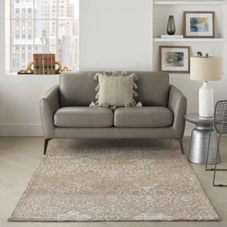 Nourison Damask DAS06 Beige/Ivory Area Rug Room Scene 2