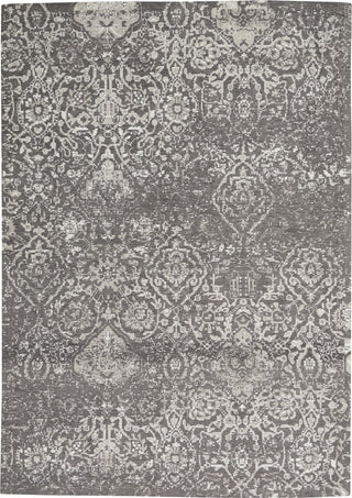 Nourison Damask DAS06 Dark Grey Area Rug Main Image