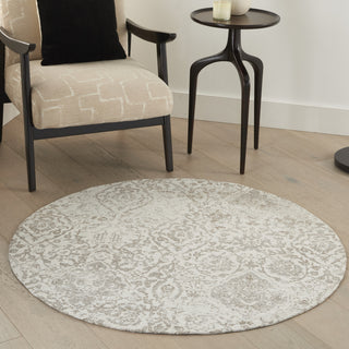 Nourison Damask DAS06 Ivory Area Rug