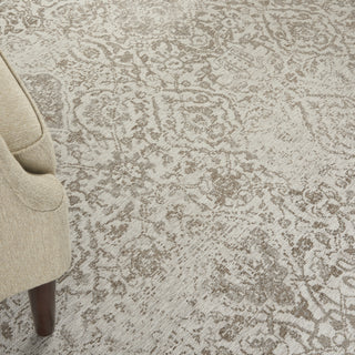 Nourison Damask DAS06 Ivory Area Rug