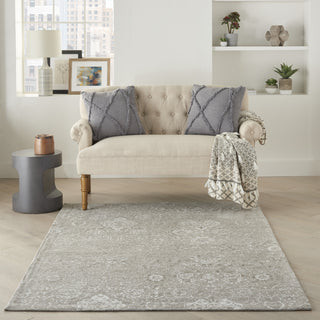 Nourison Damask DAS06 Lt Grey Area Rug