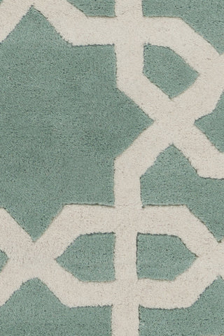 Chandra Davin DAV-25800 Light Aqua/White Area Rug Close Up