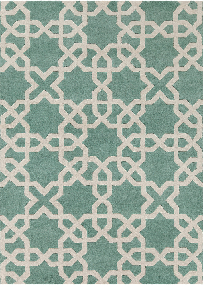 Chandra Davin DAV-25800 Light Aqua/White Area Rug main image