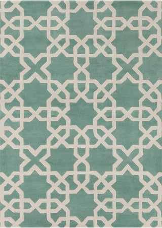 Chandra Davin DAV-25800 Light Aqua/White Area Rug main image