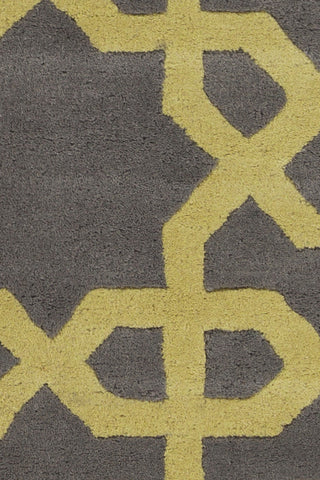 Chandra Davin DAV-25802 Charcoal/Green Area Rug Close Up