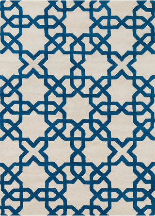 Chandra Davin DAV-25803 White/Blue Area Rug main image