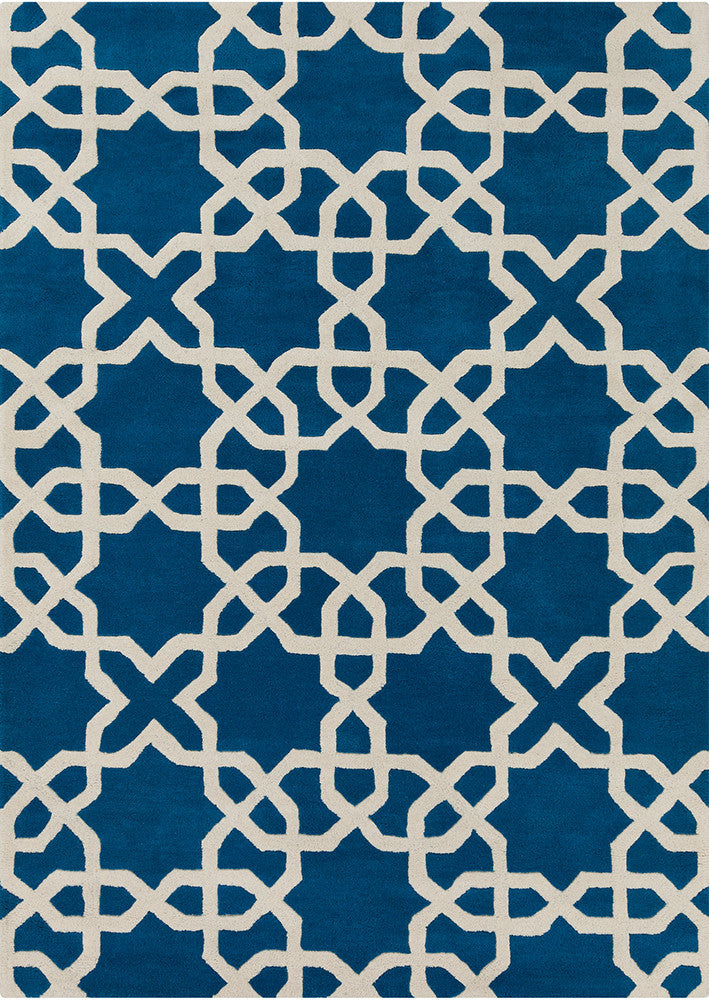 Chandra Davin DAV-25804 Blue/White Area Rug main image