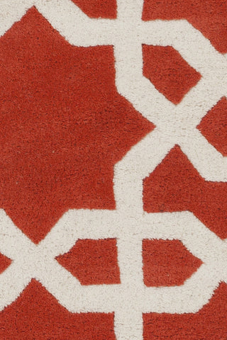 Chandra Davin DAV-25805 Orange/White Area Rug Close Up