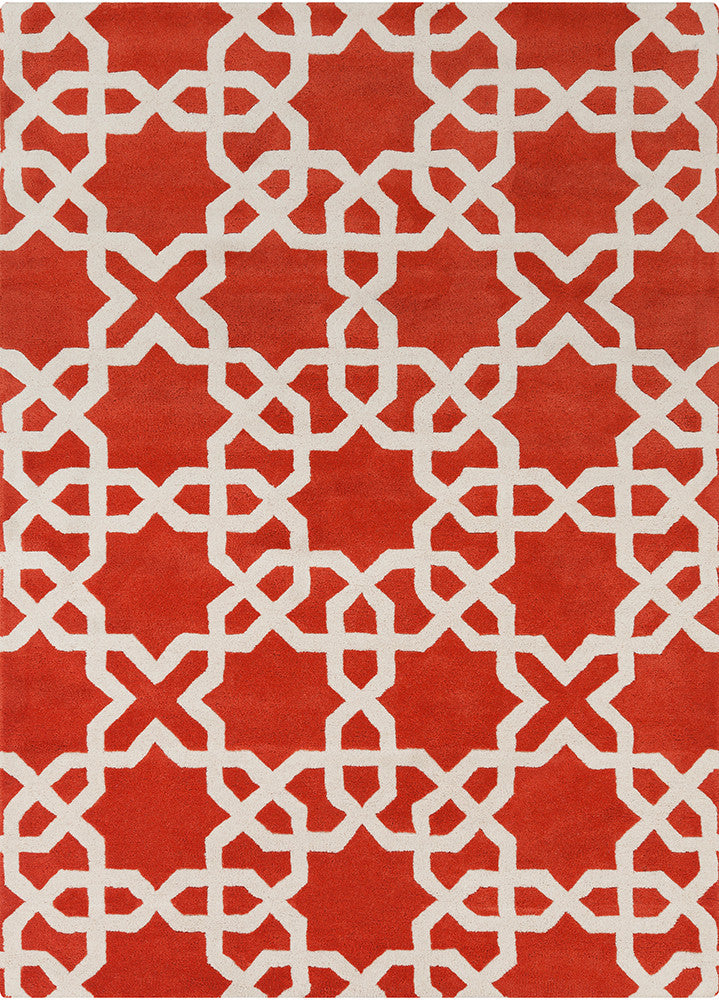 Chandra Davin DAV-25805 Orange/White Area Rug main image