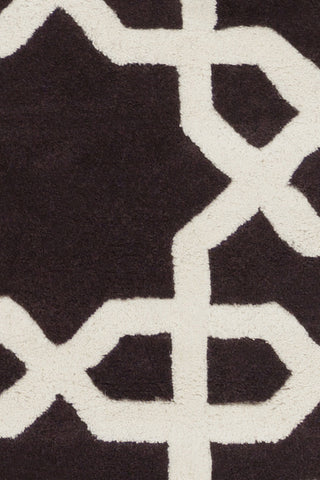 Chandra Davin DAV-25806 Brown/White Area Rug Close Up