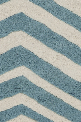 Chandra Davin DAV-25807 White/Blue Area Rug Close Up