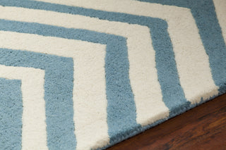 Chandra Davin DAV-25807 White/Blue Area Rug Detail