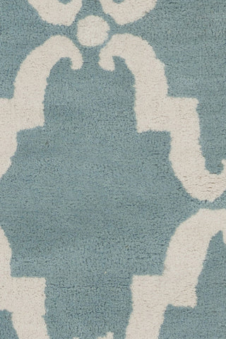 Chandra Davin DAV-25827 Light Aqua/White Area Rug Close Up