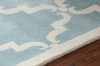 Chandra Davin DAV-25827 Light Aqua/White Area Rug Detail