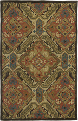 LR Resources Dazzle 54007 Red Hand Hooked Area Rug 5' X 7'9''