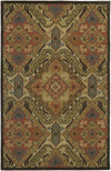 LR Resources Dazzle 54007 Red Hand Hooked Area Rug 7'9'' X 9'9''