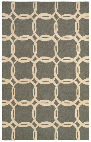 LR Resources Dazzle 54015 Ash/Beige Hand Hooked Area Rug 7'9'' X 9'9''