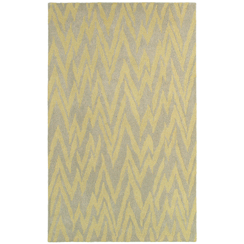 LR Resources Dazzle 54018 Gray/Gold Hand Hooked Area Rug 5' X 7'9''
