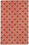 LR Resources Dazzle 54022 Red Hand Hooked Area Rug 7'9'' X 9'9''