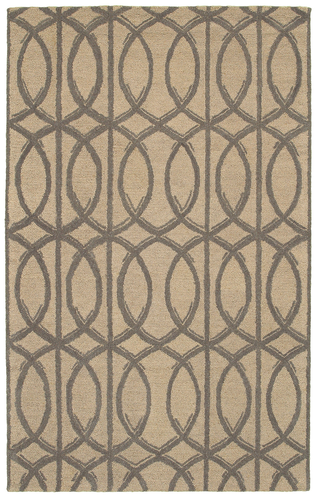 LR Resources Dazzle 54023 Taupe Hand Hooked Area Rug 5'' X 7'9''