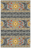 LR Resources Dazzle 54035 Gray Hand Hooked Area Rug 3'6'' X 5'6''