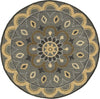 LR Resources Dazzle 54055 Gray Area Rug 4' Round Image