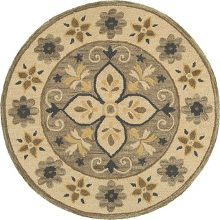 LR Resources Dazzle 54056 Taupe Area Rug 4' Round Image