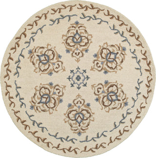 LR Resources Dazzle 54057 Ivory Area Rug 4' Round Image