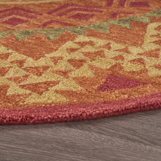 LR Resources Dazzle 54059 Rust Area Rug Alternate Image