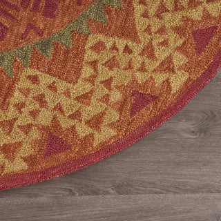 LR Resources Dazzle 54059 Rust Area Rug Alternate Image