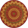 LR Resources Dazzle 54059 Rust Area Rug 4' Round Image